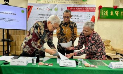 Lembaga Sertifikasi Profesi (LSP) PPHI (Penyelenggara Produk Halal Indonesia) dan THIDA (Taiwan Halal Integrity Development Association) menjalin kerjasama melalui penandatanganan Memorandum of Understanding (MoU) yang disaksikan oleh Badan Nasional Sertifikasi Profesi (BNSP), (1/3/24). (Doc.Ist)